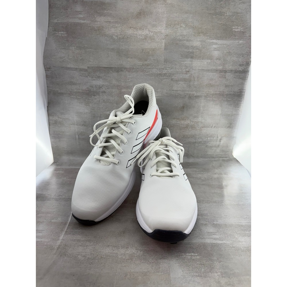 Adidas ZG23 Men Golf Shoes White Black Solar Red Spiked IE2131 Size 14